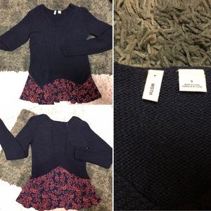 Moth long sleeve knit sweater